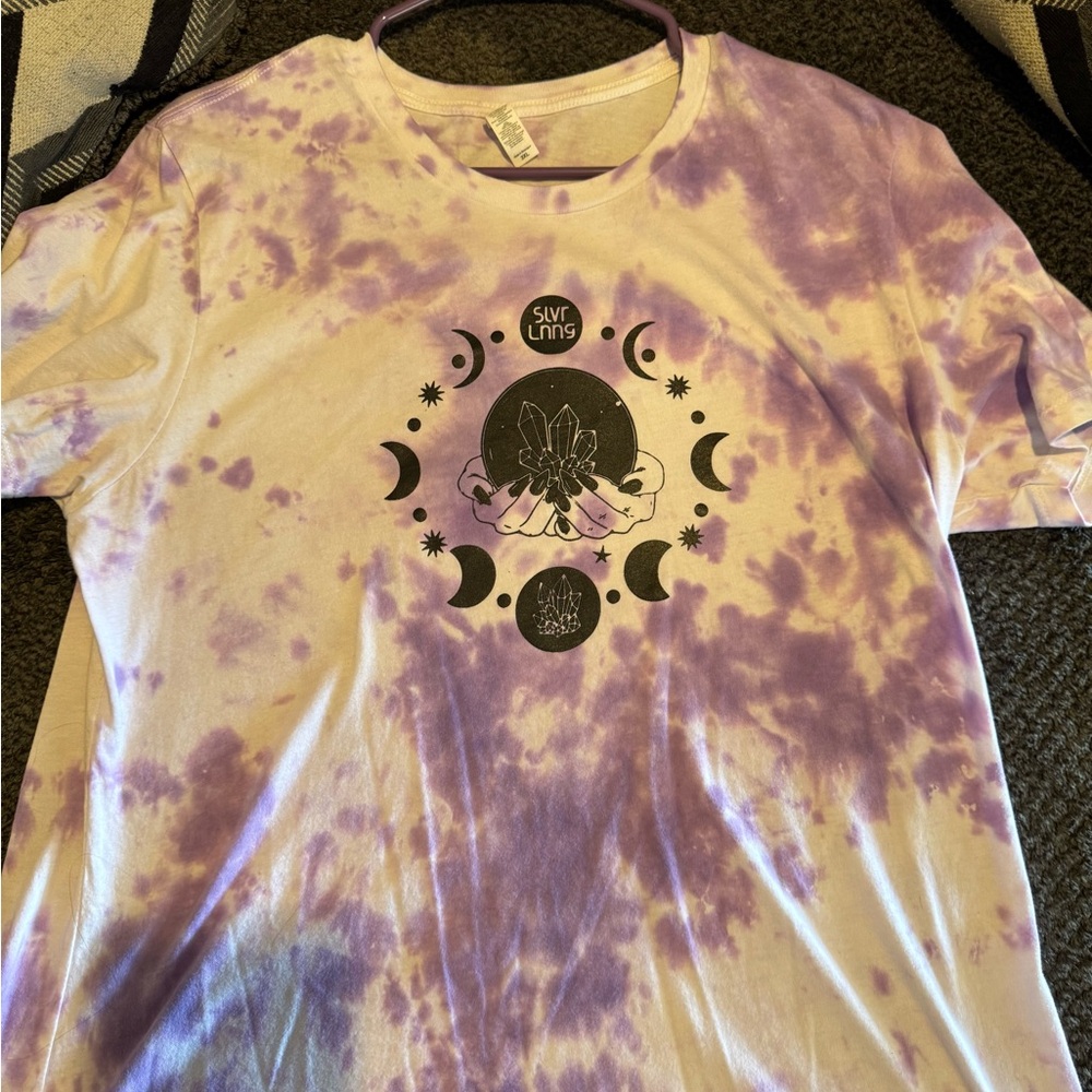 Gildan Lavender Tie-Dye T-Shirt (INFUSED WITH CRYSTALS)